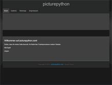 Tablet Screenshot of picturepython.com